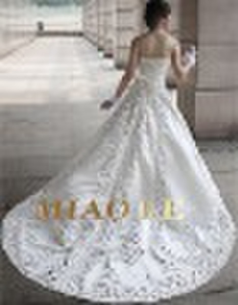 2011 Hot sale new style satin sleeveless wedding d