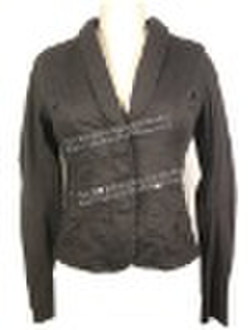 Black Cotton Blazer Jacket