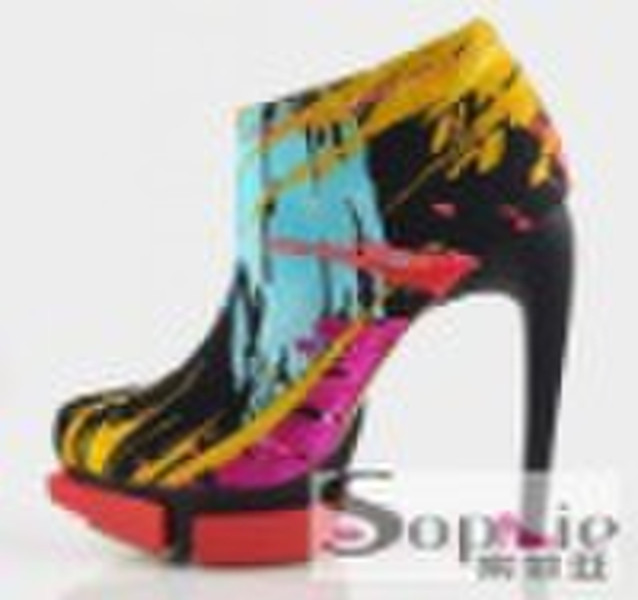2010 New Fashion Colorful Lady's Boots+14CM He
