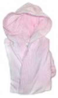 pink kids hooded bathrobe