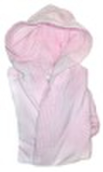 pink kids hooded bathrobe