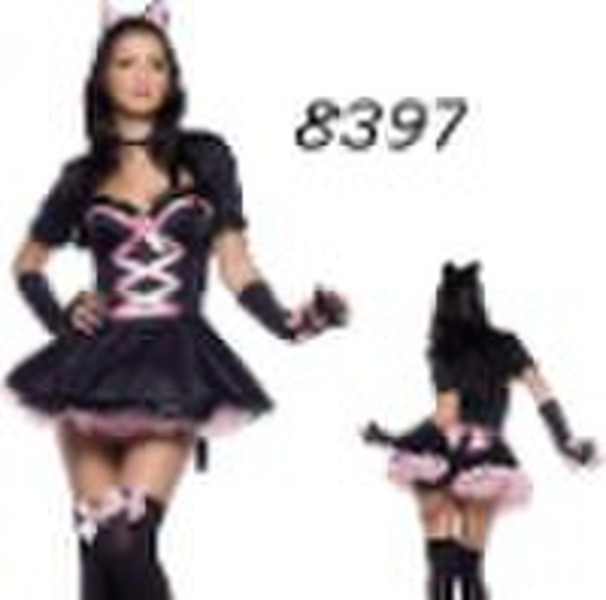 Newest cat girl design with pink lace Halloween /P