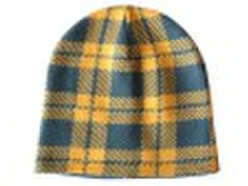 Reversible jacquard beanie