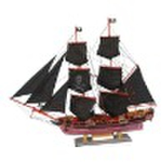 Wooden ship model and Pirate ship model