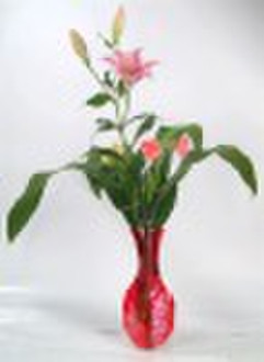 Vivid PVC foldable instant plastic vase Flower vas