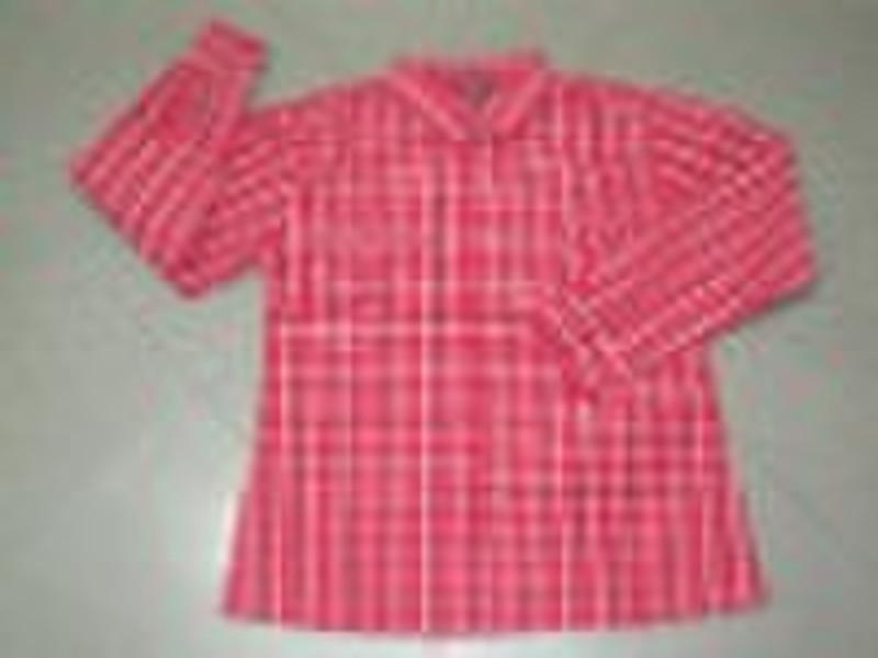 Ladies shirt, hot sell shirt,checked shirt