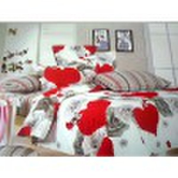 4pcs pure printing cotton bedding set