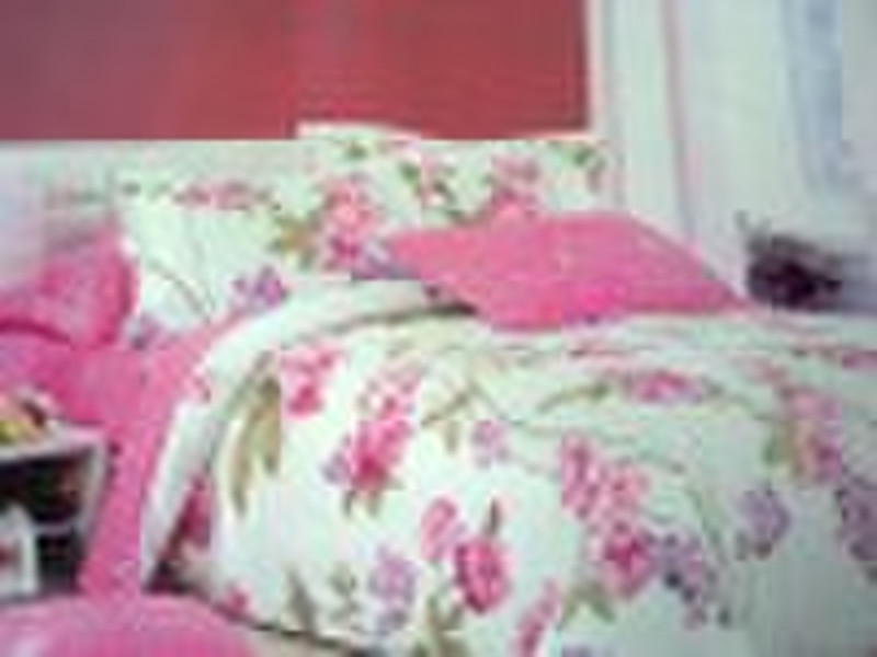 bedding set with 4pcs pure cotton printing >-&l