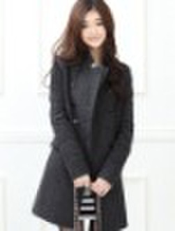 Long Style Ladies' Elegant Coat with Stand Col