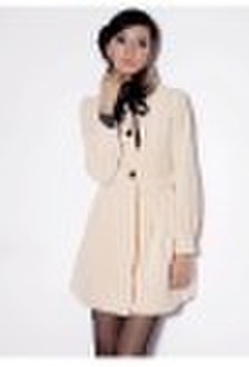 Lovely Long Style Cotton Velvet Coat with Fur Coll