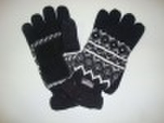 Handrücken Jacquard-Handschuhe