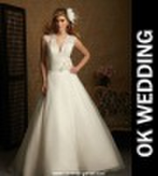 2011 Modest lace beaded sequins mermaid wedding dr