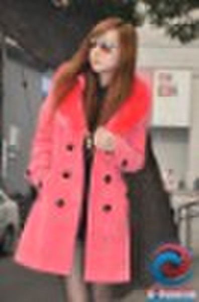 2010 Women Cotton Jacket, with Fur Collar, Soft an