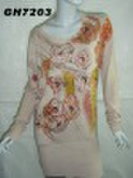 Lady's fashion knitted pullover