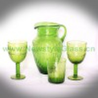 handblown drinking glass set