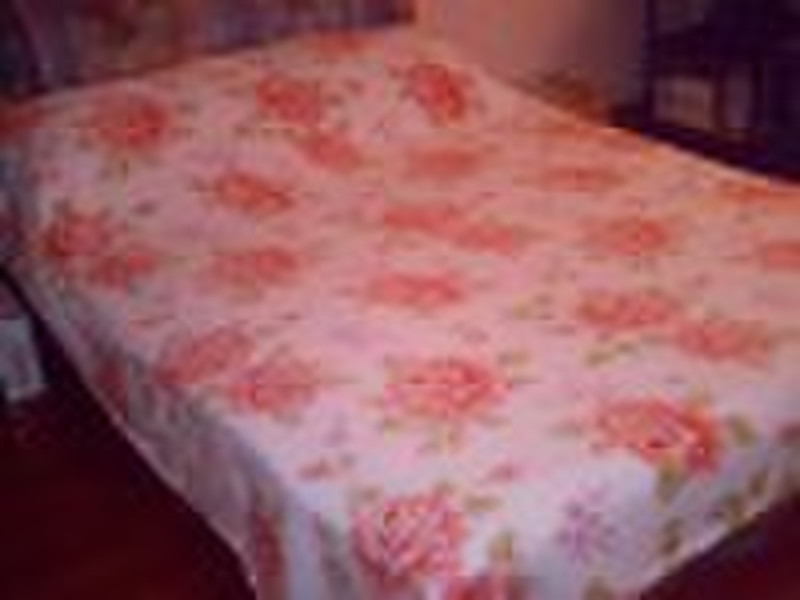 Printed coral fleece blanket