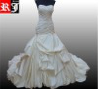 Trumpet Cathedral Strapless Bridal Wedding Dress