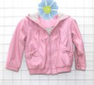 pink PU jacket for kids