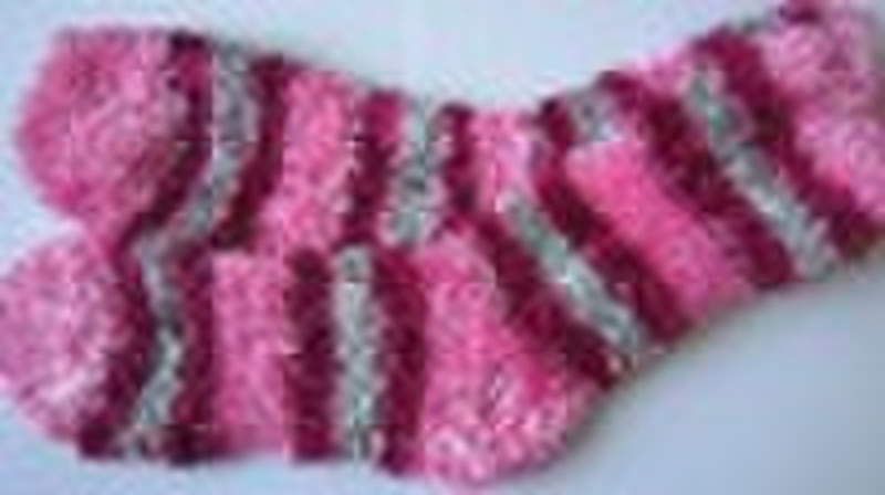 Fashion ladies' feather yarns socks