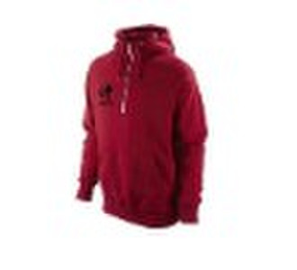 Quarter zipper-up CVC fleece hoody top