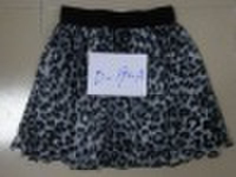 animal printing chiffon skirt