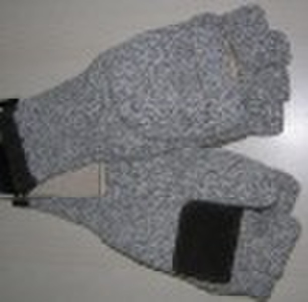 Ragg wool pop-top glove
