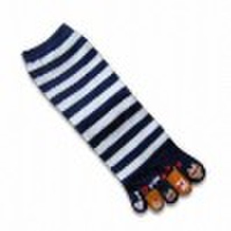 acrylic and cotton toe sock with applique