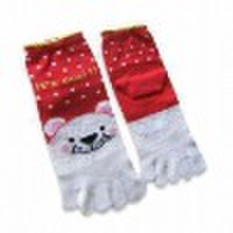 cotton toe sock with 3D design