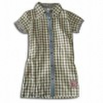 The newest open front check dress