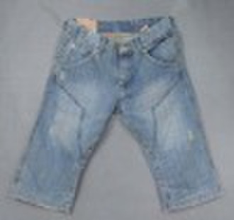 Men's denim cargo shorts