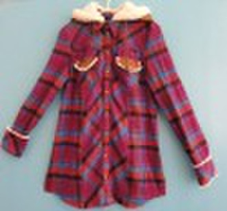 ladies cotton blouse with detachable hood