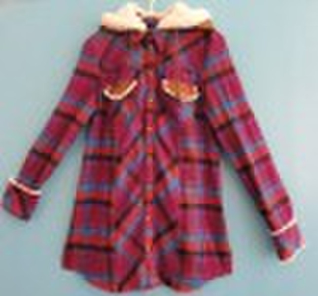 ladies cotton blouse with detachable hood