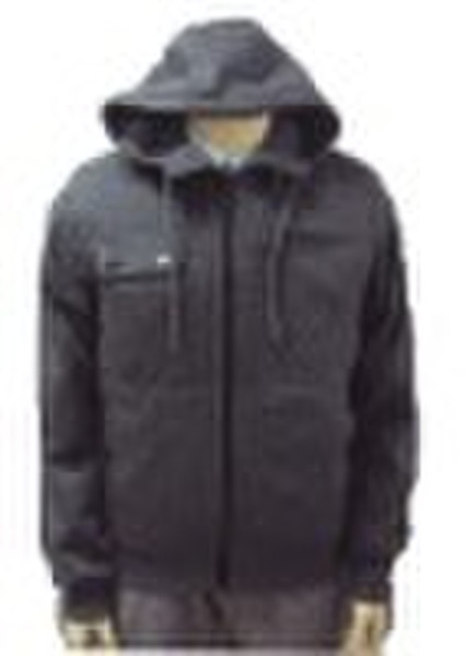 Mens CVC brushback fleece jackets