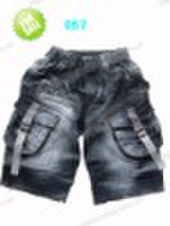 Heiße neue Art Schwarz Mid-Jeans-Hosen für Jungen
