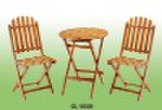 Wooden 3pcs Bistro Table and Chair Set