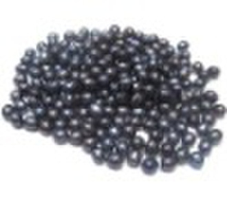 rice round Black freshwater loose pearl