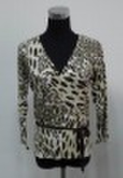 ladies' knitted sweater all-over printed