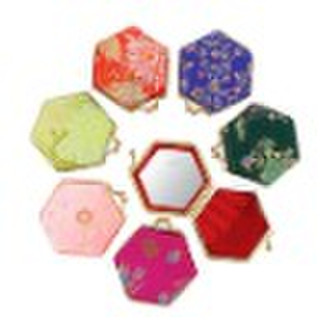 fashion hexagon jewelryt box with mirror for mini