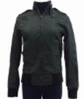 ladies' classical cotton jacket with stand col