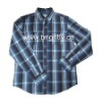 men longsleeve cotton fashion casual stripe shirt