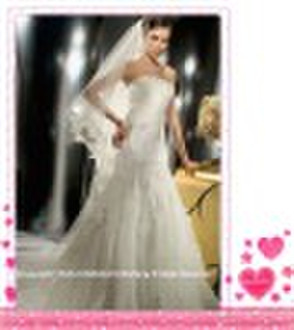 2011 Fashion Sparkling A-line Lace Appliqued Weddi