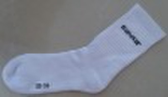 men cotton sports sock, terry socks, white cusion