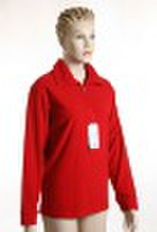 Women Wool Half Zip Long Sleeve Jacket