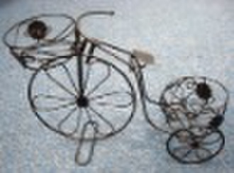flower pot stand, iron bicycle