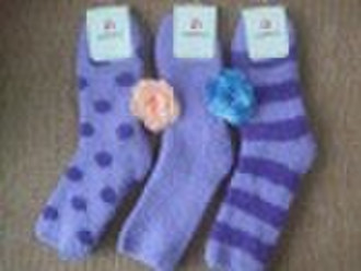 56N lady winter soft cozy socks stock