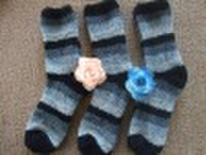 56N men stripe winter soft cozy socks stock