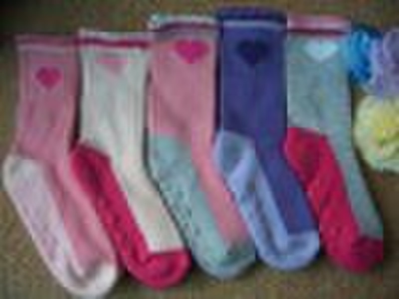 120N children cute half terry cotton socks