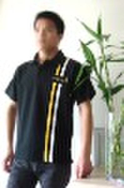Quality Cotton Polo Shirt in Pique  Fabric With Em
