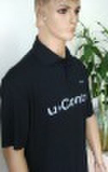 Mens Commercial Polyester Polo T Shirt With Logo S