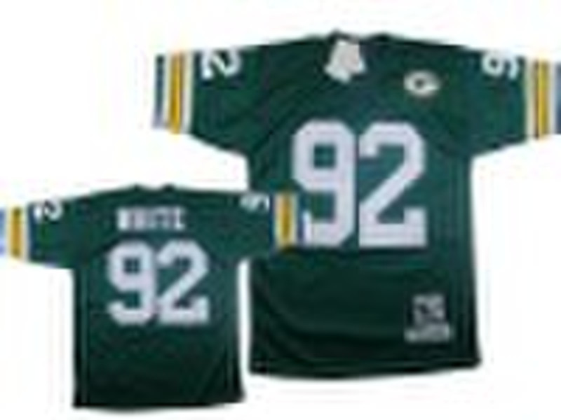 Hot!!! Free shipping football Packers  #92  White